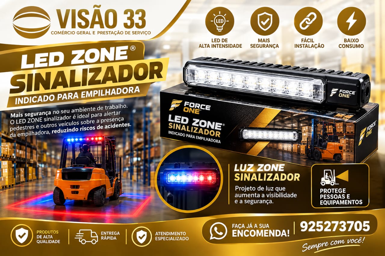 Sinalizador LED Zone para empilhadora