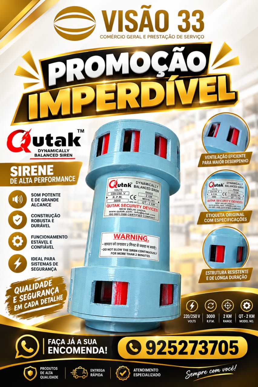 Sirene elétrica de alta potência Qutak