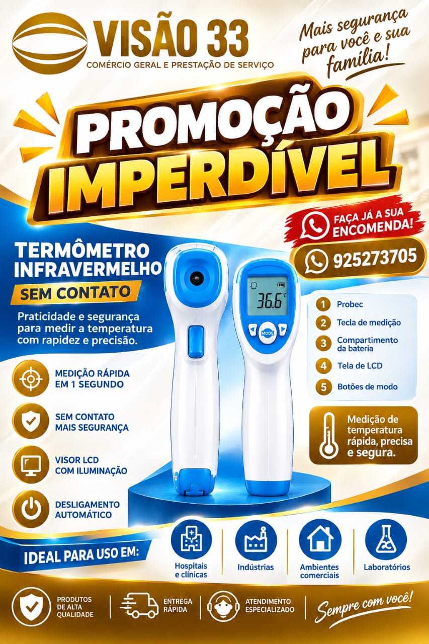 Termómetro infravermelho sem contacto